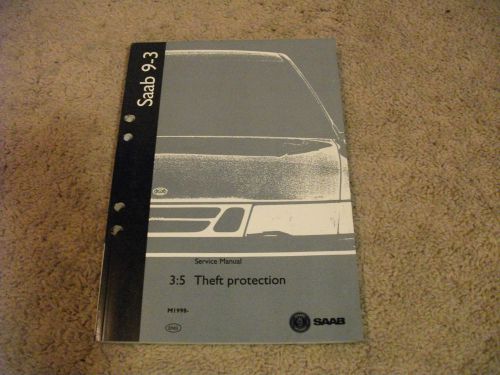1998 saab 9-3 theft protection service manual