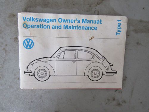 1974 volkswagen beetle owner&#039;s manual