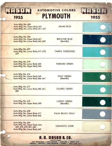 1955 plymouth plaza belvedere savoy fury 55 paint chips nason 3