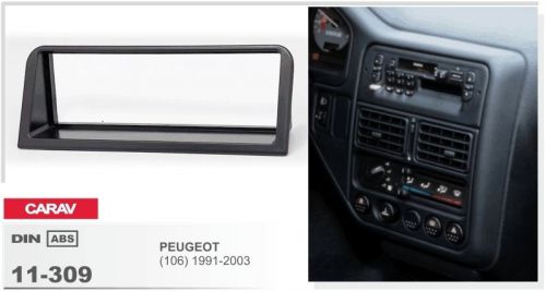 Carav 11-309 1-din car radio dash kit panel for peugeot (106) 1991-2003