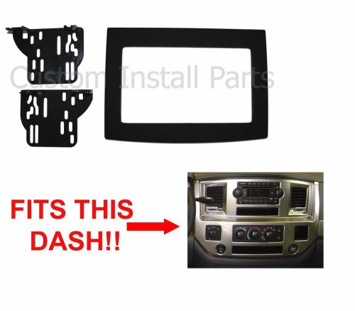 Dodge ram 2006-2010 black double din dash kit truck car stereo radio install