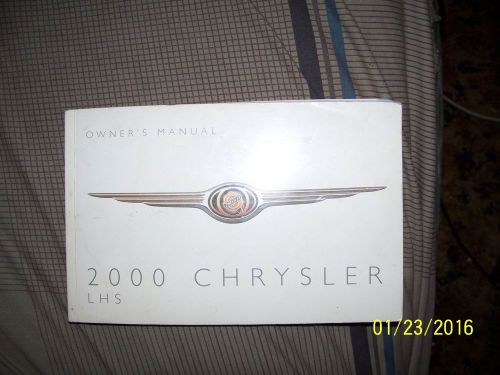 Good used 2000 chrysler lhs owners manual