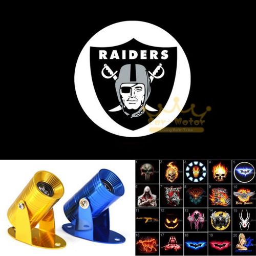 Oakland raiders logo motorcycle laser projector shadow spotlight cree led light