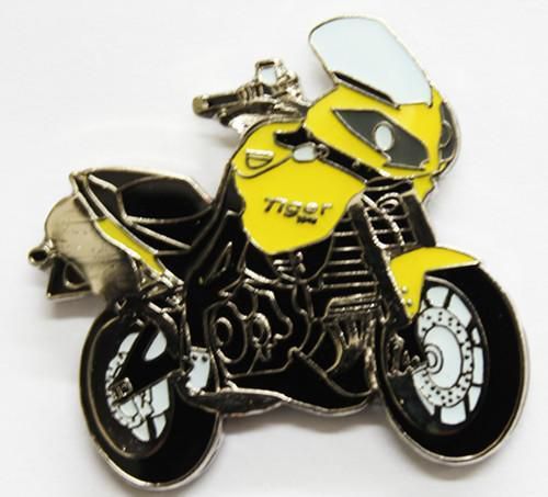 Triumph tiger motorcycle enamel biker collector pin badge from fat skeleton