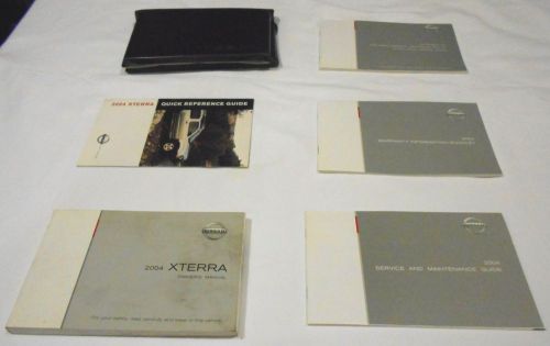2004 nissan xterra owner&#039;s manual 6/pc.set &amp; black nissan tri-fold factory case