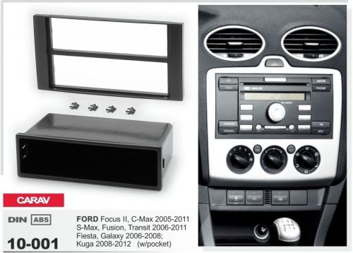 Carav 10-001 1-din car radio dash kit panel ford focus ii, c-max, kuga w/po