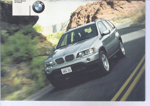 2002 bmw x 5 owners manual with case