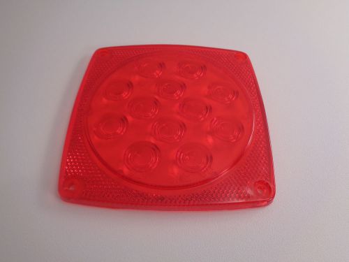 (1) replacement lens for 12 diode led square trailer tail lights brake boat  new