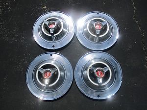 Genuine 1964 plymouth sport fury spinner hubcaps wheel covers set