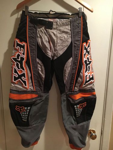 Men's motocross pants/racing/off road gear fox racing inc 360 sz 32 gray/black