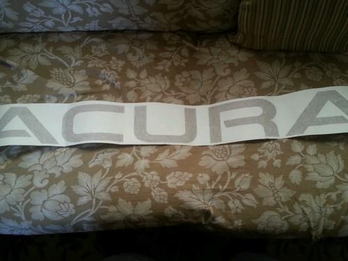 Acura windshield banner gold