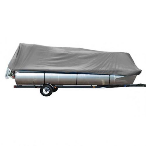 New komo 21-24&#039; pontoon boat cover (grey), heavy duty, trailerable, w/ bag