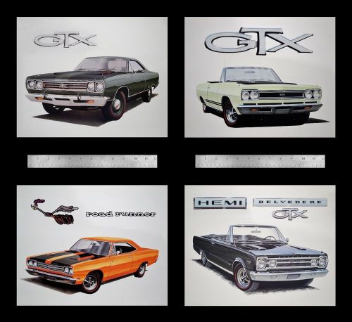 Road runner belvedere gtx plymouth 1967 1968 1969 1970 426 hemi - posters prints