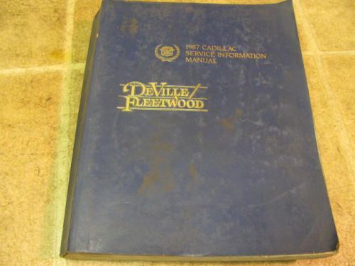 1987 cadillac deville fleetwood service information manual  dealer