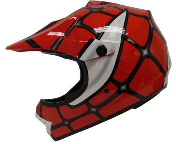Youth red spider net dirt bike atv motocross motorcorss off-road dot helmet mx~m