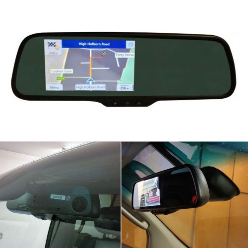5 inch touchscreen mirror mount bt gps satnav car monitor with built in dash cam