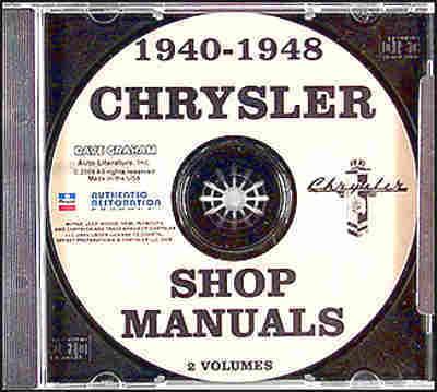 Chrysler repair shop manual cd 1940 1941 1942 1946 1947 1948 new yorker saratoga
