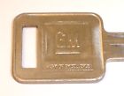 Vintage 1970's gm general motors a stamp nickel plated brass uncut car key blank