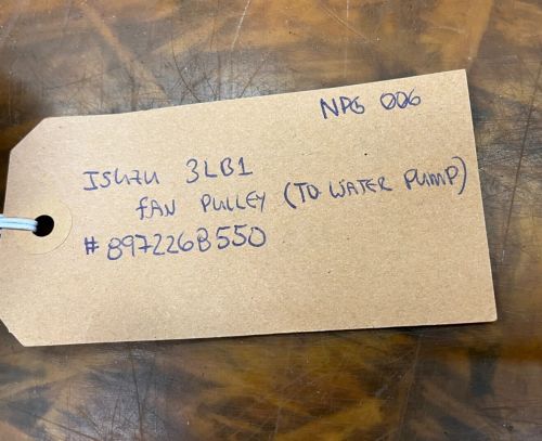 NORPRO/ISUZU 3LB1 FAN PULLEY 8972268550 ATTACHES TO WATER PUMP ENGINE #80055HEWE, US $64.95, image 3