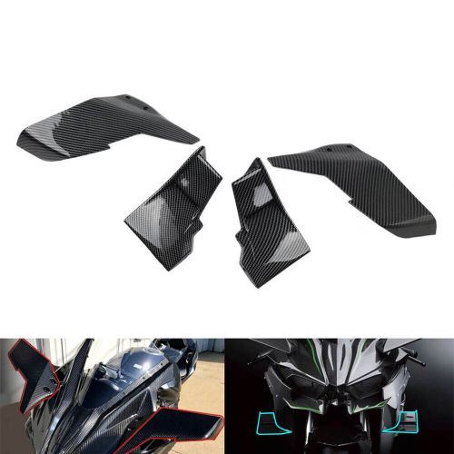 Front Winglets Aerodynamic Fixed Wing Fairing For KAWASAKI NINJA H2 R 15-23, US $, image 11