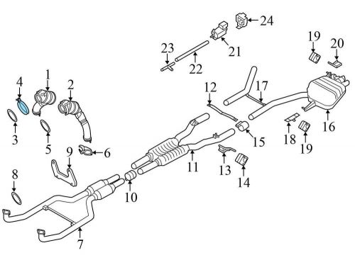 2011-2016 BMW 550I XDRIVE F10 LCI - Exhaust Clamp 7620508, US $17.99, image 2
