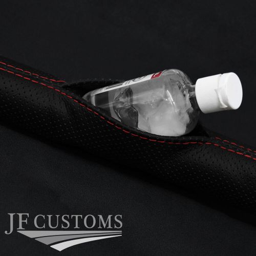 DARK RED STITCH PERFORATED LEATHER 2X CAR KEY HOLDER FITS VW CORRADO 88-95, US $114.22, image 3