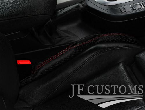 DARK RED STITCH PERFORATED LEATHER 2X CAR KEY HOLDER FITS VW CORRADO 88-95, US $114.22, image 6