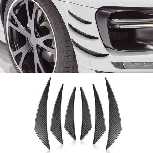 Direct Replacement Front Bumper Decal Sticker Pack of 6 Carbon Fiber Black, US $18.94, image 2