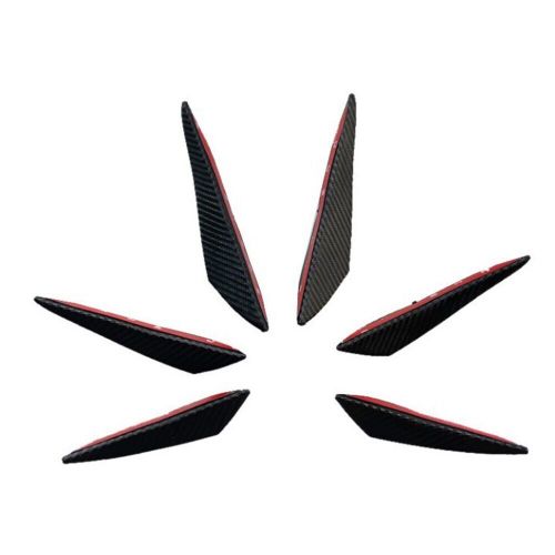 Direct Replacement Front Bumper Decal Sticker Pack of 6 Carbon Fiber Black, US $18.94, image 3