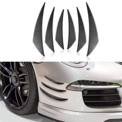 Direct Replacement Front Bumper Decal Sticker Pack of 6 Carbon Fiber Black, US $18.94, image 6