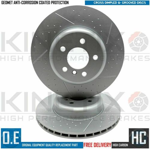 FOR BMW 435d M SPORT REAR DIMPLED GROOVED BRAKE DISCS MINTEX PADS SENSOR 345mm, US $, image 2