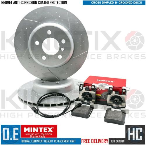 FOR BMW 435d M SPORT REAR DIMPLED GROOVED BRAKE DISCS MINTEX PADS SENSOR 345mm, US $, image 6