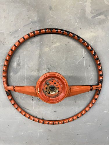 1963 Chevy Biscayne Steering Wheel Horn Chevrolet '63 OE Brookwood Parkwood Trim, US $189.93, image 4