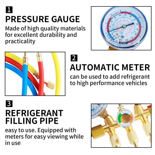 Automotive Air Conditioning System Refrigerating Meter Durable Air bePjL, US $32.89, image 11