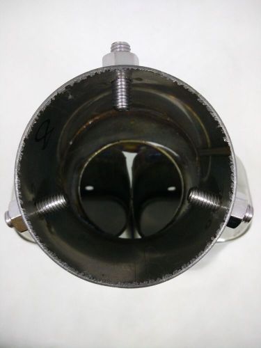 Stainless Steel Exhaust Tip 3" Inlet 2.9" Dual Outlet 6.9" Long Silver, US $38.99, image 3