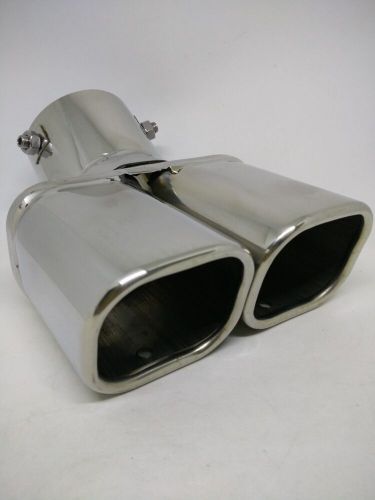 Stainless Steel Exhaust Tip 3" Inlet 2.9" Dual Outlet 6.9" Long Silver, US $38.99, image 5