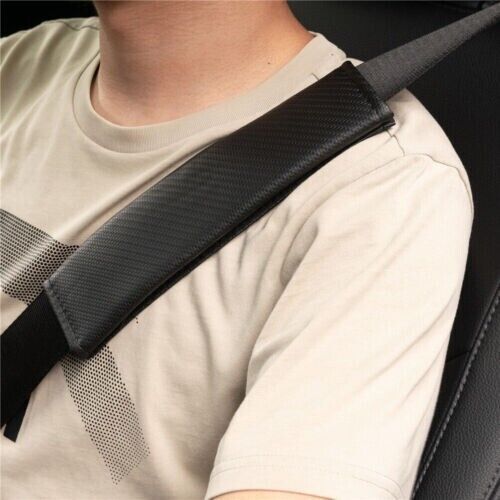 2PCS Carbon Fiber Car Auto Seat Belt Cover Shoulder Strap Pad Cushion Headrest, US $11.99, image 3