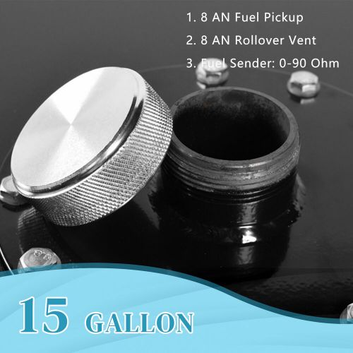 15 Gallon Race Drift Aluminum Fuel Cell Tank Level Sender Lightweight, US $98.28, image 4