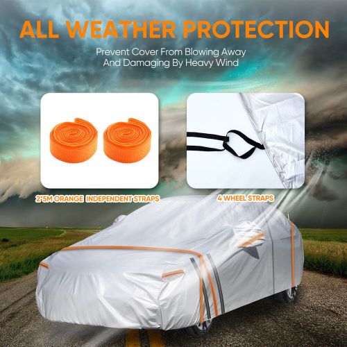 XL Full Car Cover Outdoor Waterproof All Weather Protection Anti-UV Dust Outdoor, US $41.99, image 13