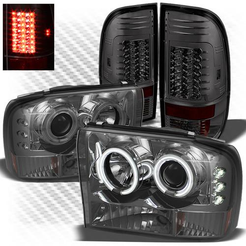Buy 9904 F250/F350 1PC SMOKED CCFL PRO HEADLIGHTS + PHILIPSLED