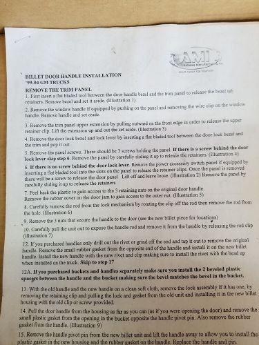 Part 900 Billet Door Handles LH & RH W Lock Hole GM '99-'06 Full Size Truck SUVs, US $239.99, image 3