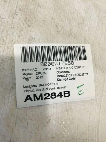 2012 Dodge Ram 3500 AC Heater Temperature Control w/o dual defrost 55111290AD, US $140.00, image 5