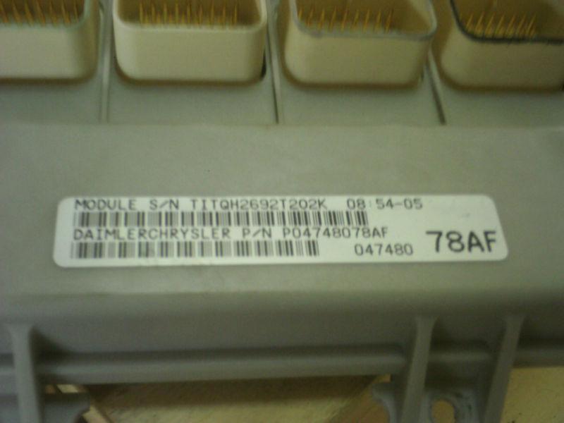 03 dodge caravan grand caravan bcm body control module  78af