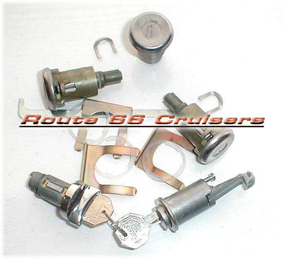 1964 impala chevy ignition door trunk glove lock set new guaranteed 64