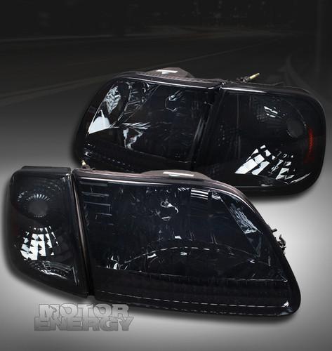 1997-2003 ford f-150/1997-2002 expedition crystal head lights+corner smoke/amber