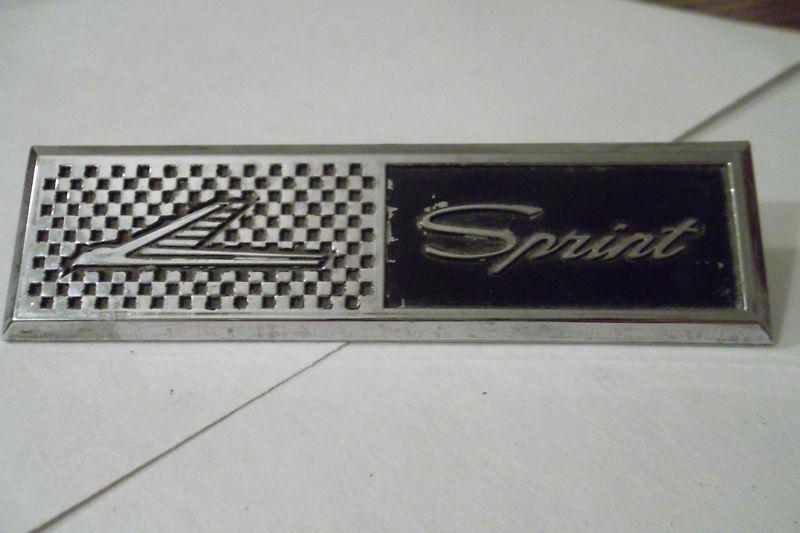 Vintage original fomoco ford falcon sprint door emblem 1960's metal car trim 