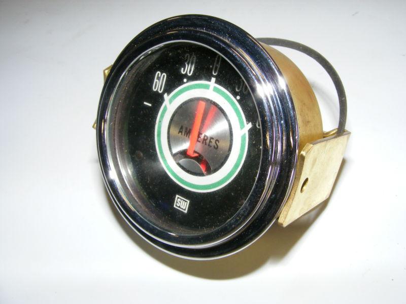 STEWART WARNER AMP AMPERES BATTERY GAUGE GREEN LINE NOS NEW GREENLINE , US $79.99, image 4
