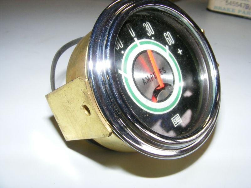 STEWART WARNER AMP AMPERES BATTERY GAUGE GREEN LINE NOS NEW GREENLINE , US $79.99, image 5