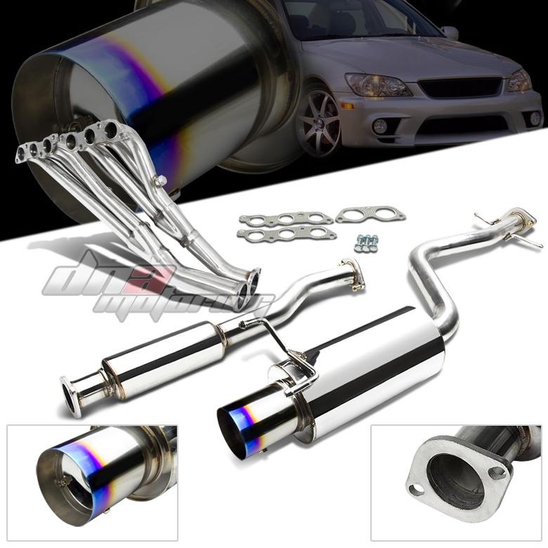 Buy 0105 ALTEZZA IS300 RACING HEADER+4" BURNT TIP MUFFLER CATBACK