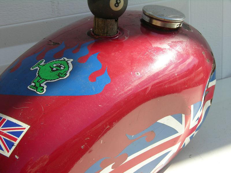 Triumph / bsa  oil-in-tank  rat custom chopper fuel tank -  wolverhampton cap 